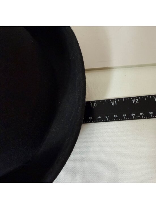 Vintage Black Wool Bowler Hat Upturn Brim Derby Formal Church Hat Winter Milline main image 9